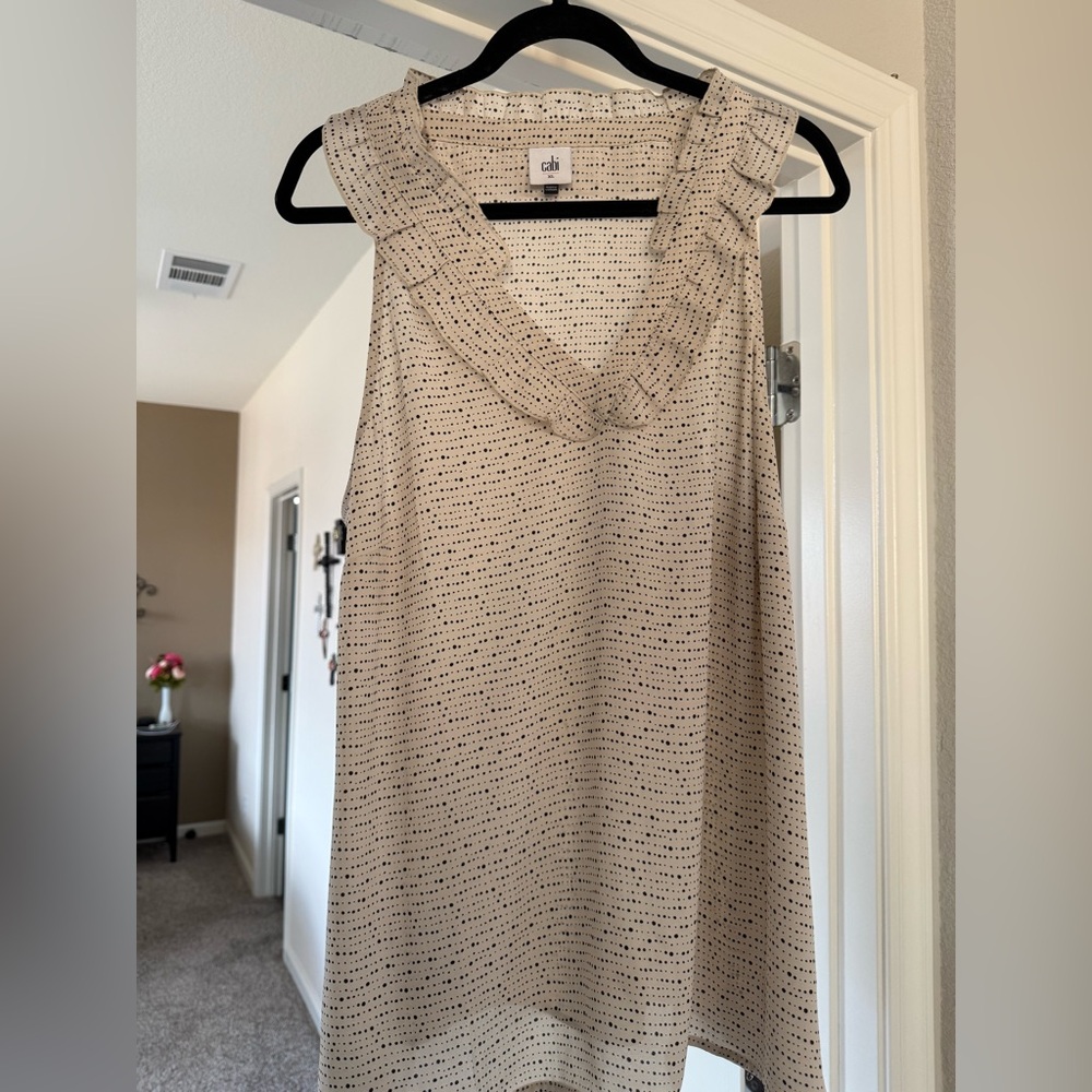 Cabi top white with black spots size XLarge